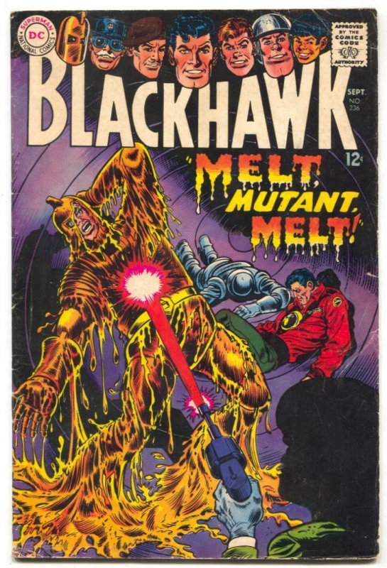 Blackhawk #236 1967-New uniforms- Mutant Melt VG