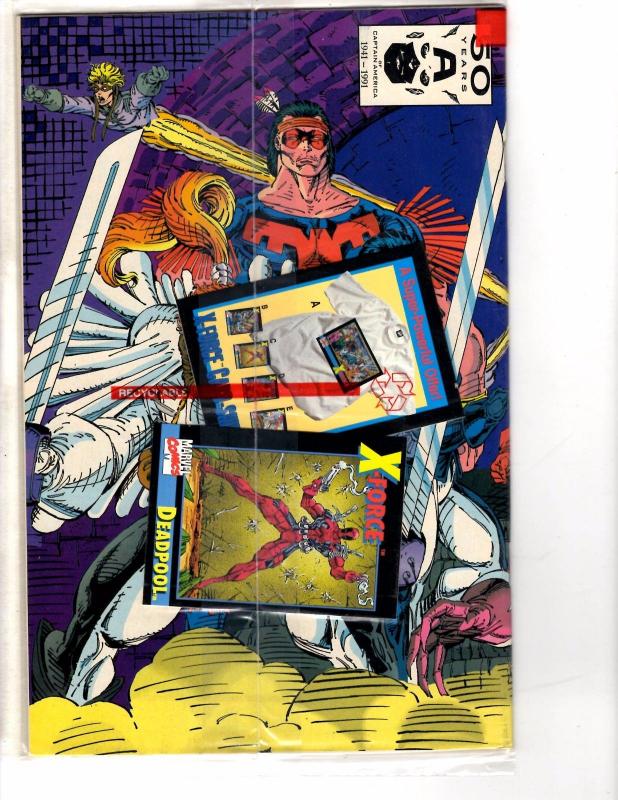 X-Force #1 NM Marvel Comic Book Domino Deadpool X-Men Sealed W/Deadpool Card J68