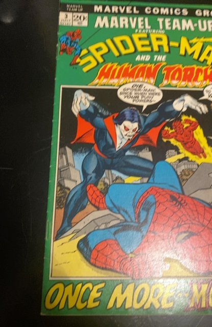 MARVEL TEAM UP 3 MORBIUS the LIVING VAMPIRE 3rd APPEARANCE v SPIDER MAN