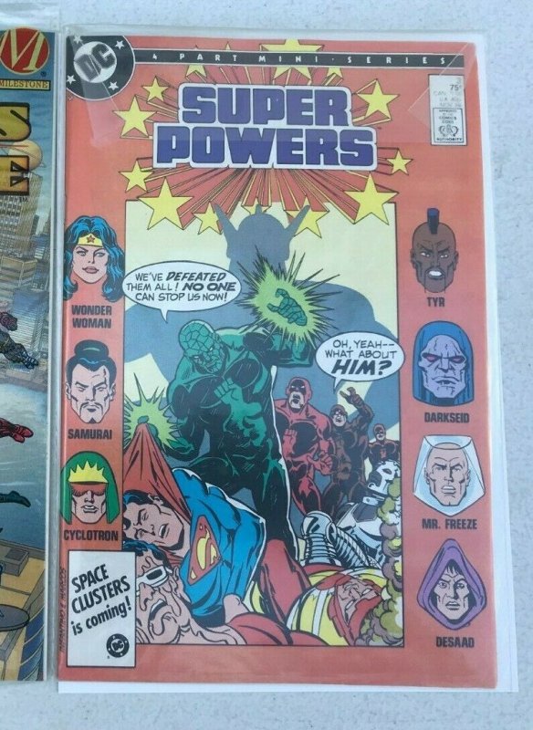 WORLDS COLLIDE #1+SUPER POWERS #3 2PC LOT (NM) POLY-SEALED!! 1986-94