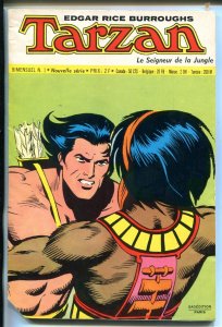 TARZAN LE SIGNEUR DE LA JUNGLE #1 1972-BURROUGHS-FRENCH-HOGARTH ART-vg minus