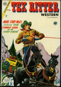 TEX RITTER COMICS#26-SCARCE ISSUE-1954-PHOTO BACK COVER FN/VF