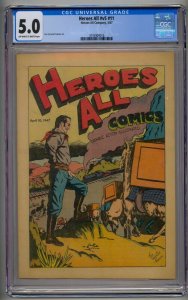 HEROES ALL VOL. 5 #11 CGC 5.0 ONLY GRADED COPY GOLDEN AGE