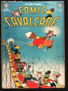 Comic Cavalcade #40 1950-DC-Roller coaster cover-Fox & Crow-Doodles Duck -VG-
