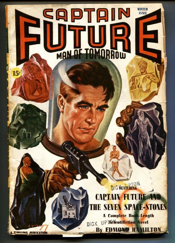 Captain Future Winter 1941-Earle Bergey Ray Gun cover-Pulp Magazine