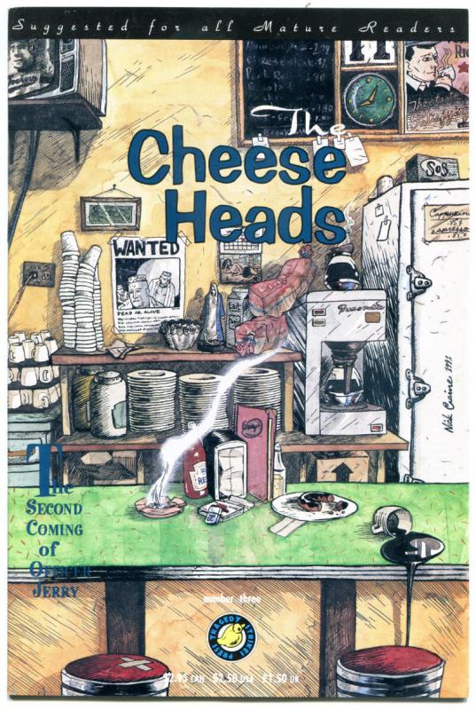 The CHEESE HEADS #3, VF, 2nd Coming of Officer Jerry, 1992, more Indies in store