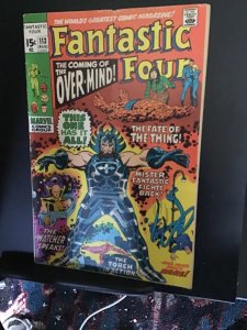 Fantastic Four #113  (1971) Faf vs. Overmind! Mid grade the watcher! FN Wow!