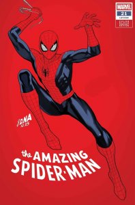Amazing Spider-Man #21 David Nakayama Color Block Red Variant Cover NM