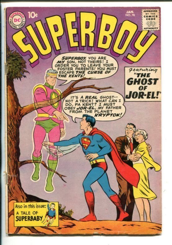 SUPERBOY #78-1960-DC-GHOST OF JOR-EL-vg/fn