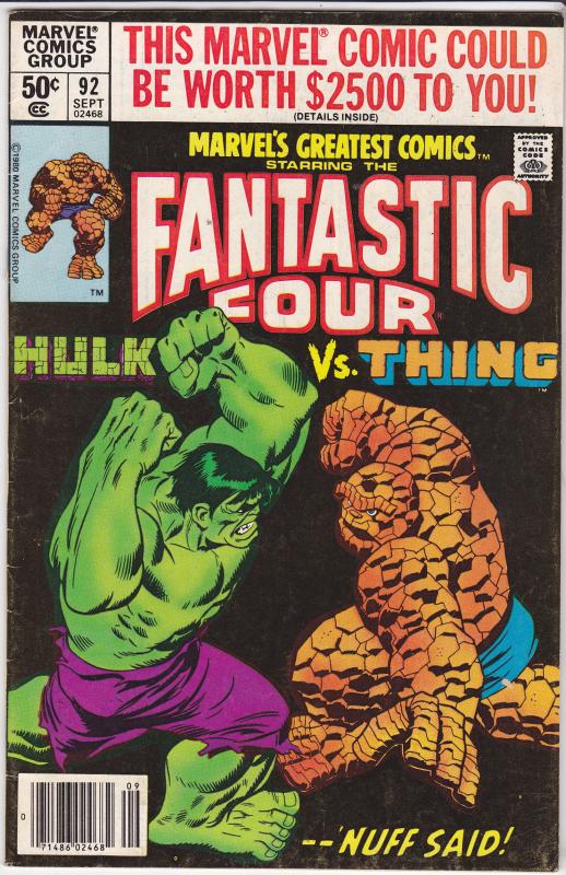 Marvel's Greatest Comics #92