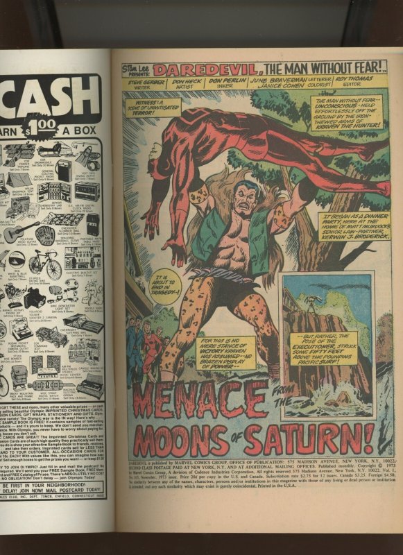 (1973) Daredevil #105: BRONZE AGE! KEY ISSUE! WE COMBINE SHIPPING! (8.0)