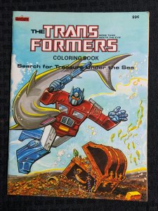 1984 TRANSFORMERS TREASURE UNDER THE SEA Coloring Book FN 6.0 Marvel Uncolored