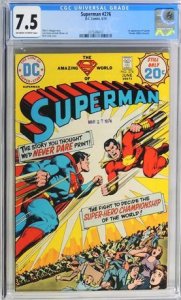 Superman #276 (1974) CGC Graded 7.5