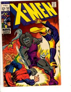 (Uncanny) X-Men # 53 FN Marvel Comic Book Sentinels Iceman Beast Cyclops CR54B