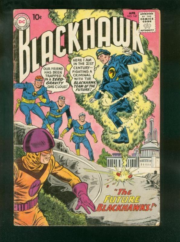 BLACKHAWK COMICS #147 1960-DC COMICS-LADY BLACKHAWK-SCI FI-good/vg G/VG