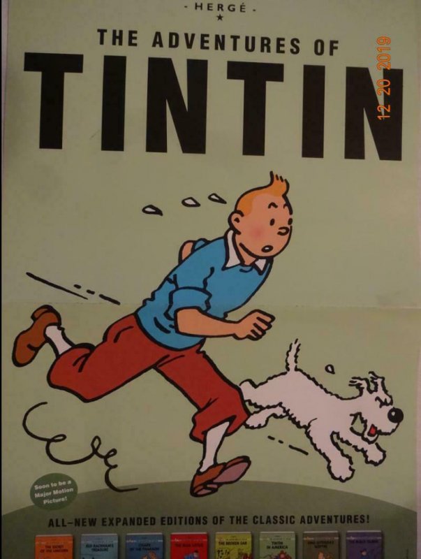 ADVENTURES OF TIN TIN Promo Poster, 11 x 17, 2011,  Unused more in our store 385