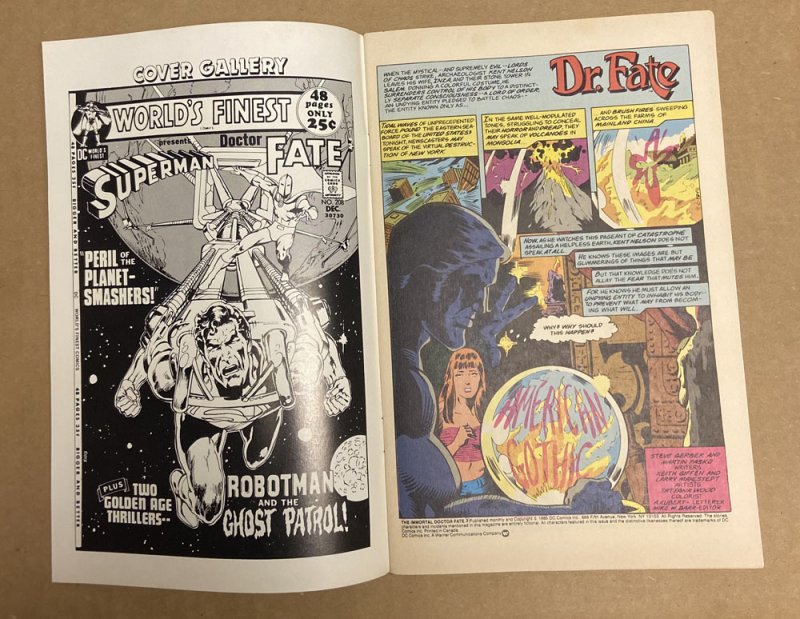Doctor Fate #3 ( 8.5 VFN+ ) Keith Giffen Cover / 1985