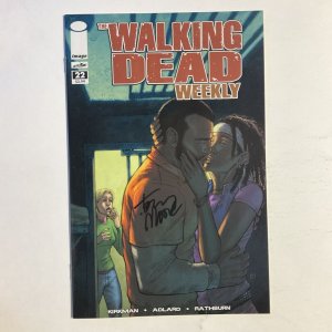 Walking Dead Weekly 22 2011 Signed by Tony Moore Image Skybound NM near mint