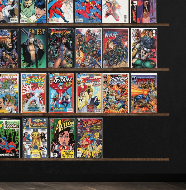 Huge Lot 150+ Comics with Shadowman, Warchild, Action Comics, Valor & More!