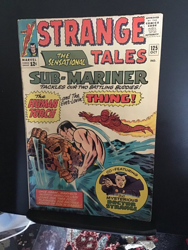 Strange Tales #125 (1964) High-Grade Thing, Torch vs. Namor! Oregon search! VF+