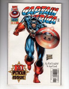Captain America #1 (1996)Rob Leifeld! Debut Issue!   / EBI#1