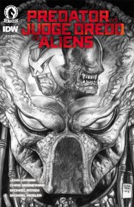 PREDATOR VS JUDGE DREDD VS ALIENS #03 (2016) GLENN FABRY | BLACK & WHITE TRADE