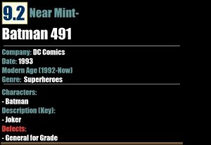 Batman 491 (1993) NM- DC Comics