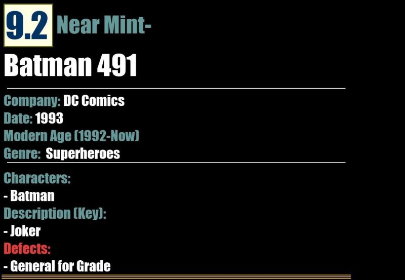 Batman 491 (1993) NM- DC Comics