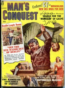 Man's Conquest Magazine August 1960-LILI KARDELL -HUNTING-COMMIES VG