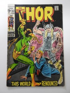 Thor #167 (1969) This World Renounced! Good+ Condition!
