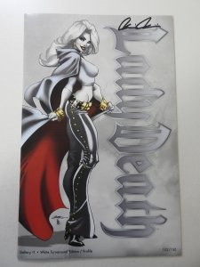 Lady Death Gallery #1 White Turnaround Edition / Profile NM Cond! Signed W/ COA!