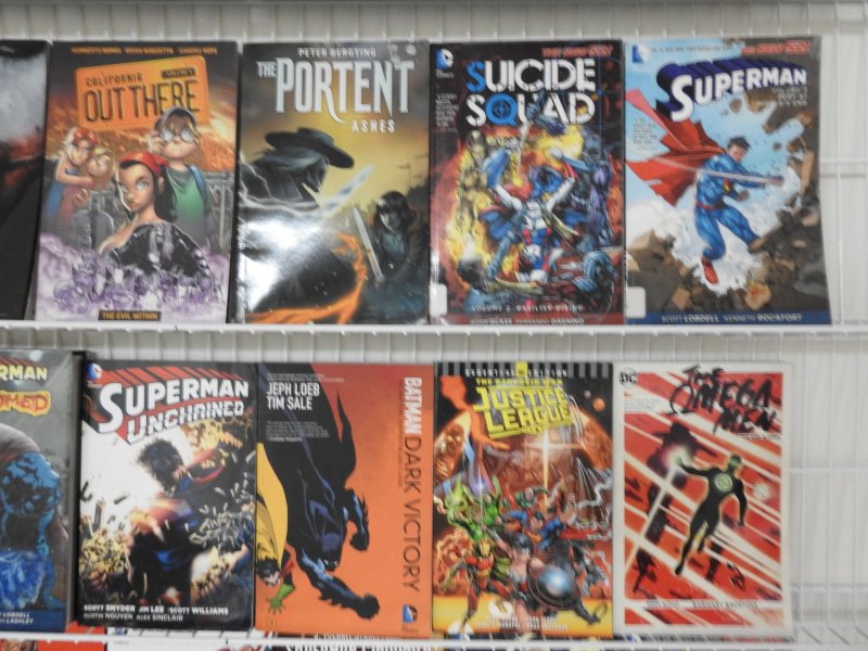 Huge Lot 36 TPB's W/ Green Arrow, Superman,  Batman+ Avg Fine+ Condition!