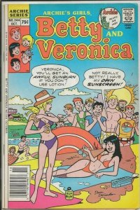 Betty and Veronica #344 ORIGINAL Vintage 1988 Archie Comics GGA Bikini