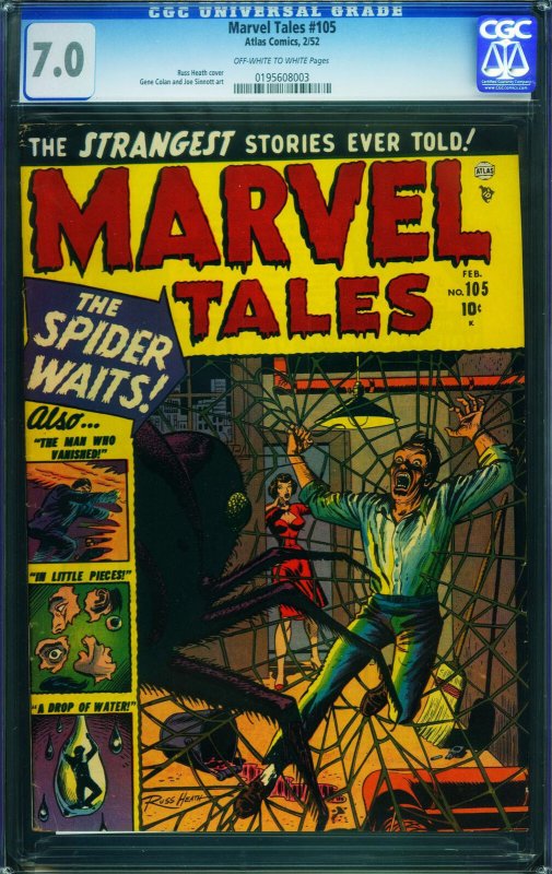 MARVEL TALES-#105 CGC 7.0-Atlas horror Gene Colan Russ Heath 0195608003