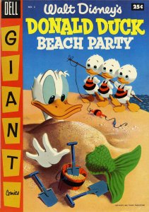 Donald Duck Beach Party (Walt Disney's) #2 FAIR ; Dell | low grade comic 1955 Gi
