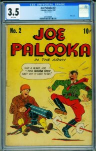 JOE PALOOKA #2 CGC 3.5-Classic HITLER cover-2011066009