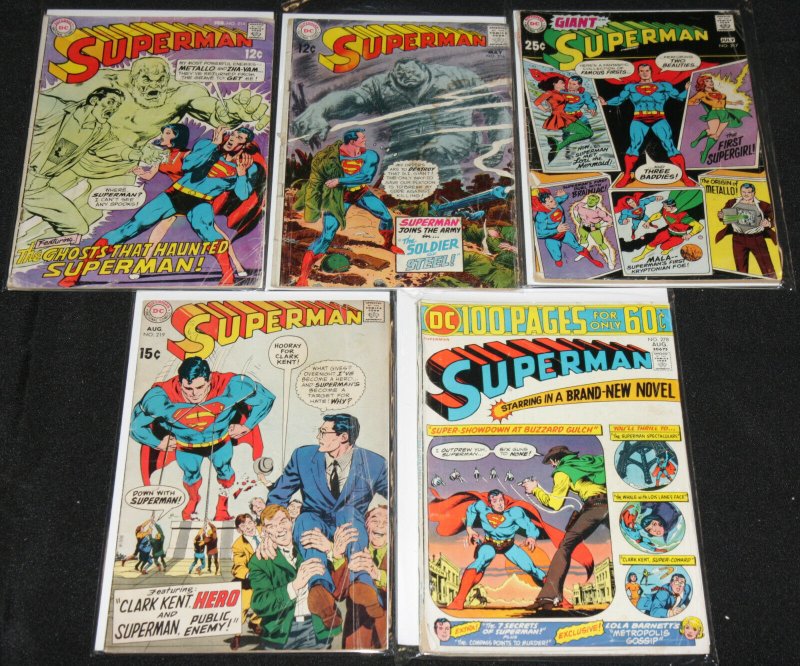 DC Silver-Bronze Age SUPERMAN + SUPERBOY  TITLES 27 Mid Grade Comic Lot VG-VF