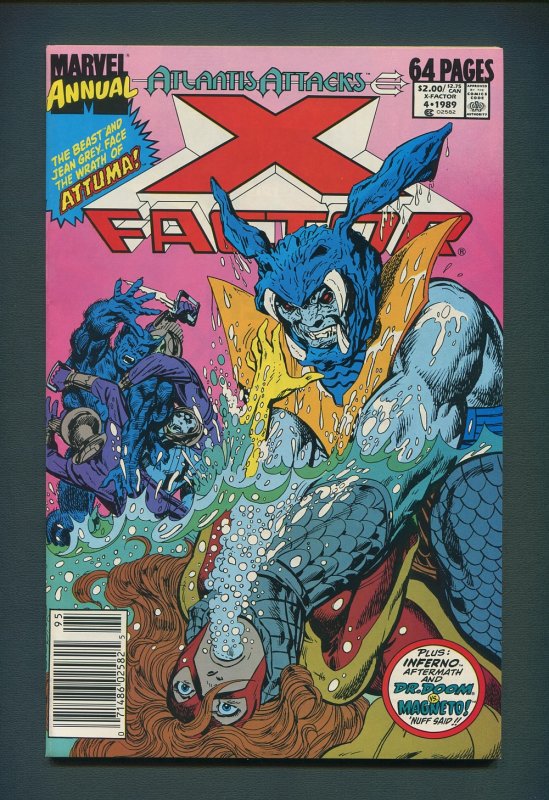 X-Factor Annual #4  /  9.0 VFN/NM  - 9.2 NM- /  Newsstand / 1989