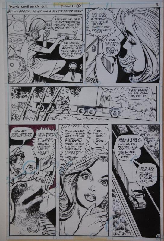 WIN MORTIMER / VINCE COLLETTA Original art, YOUNG LOVE #126 pg 2, 1977, CB Radio