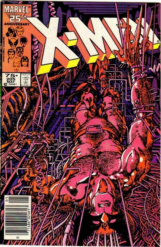 X MEN 205 VG-F BARRY SMITH WOLVERINE, May 1986 COMICS BOOK