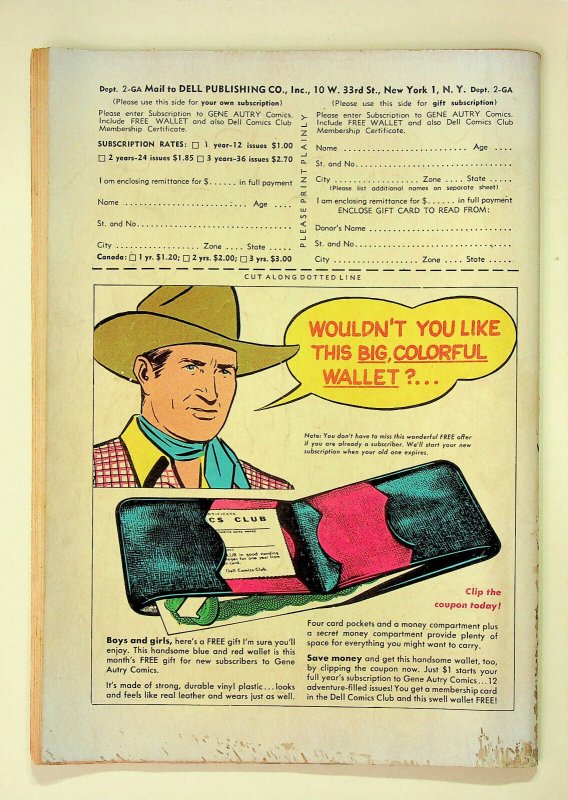 Gene Autry Comics #96 (Feb 1955, Dell) - Good-