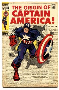 Captain America #109 comic book 1969-origin Issue-marvel Key FN+