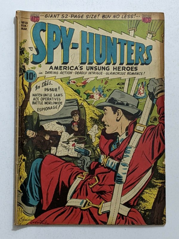 Spy-cazadores #10 (mar 1951, Acg) muy bueno + 4.5 Ogden Whitney Cubierta 