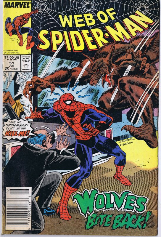 Web of Spider-Man #51 ORIGINAL Vintage 1989 Marvel Comics  