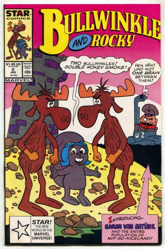 Bullwinkle and Rocky #2 1988- Star Comics 1st Baron Von Shtunk VF/NM