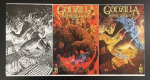 GODZILLA HERE THERE BE DRAGONS II #1 CVR A + B + 1:10 SMITH IN-HAND PROSHIPPER