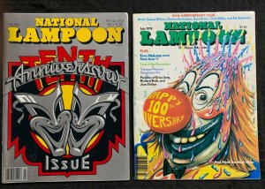 1978 July & 1980 Feb NATIONAL LAMPOON Magazine VG/VG+ LOT of 2 Anniversary