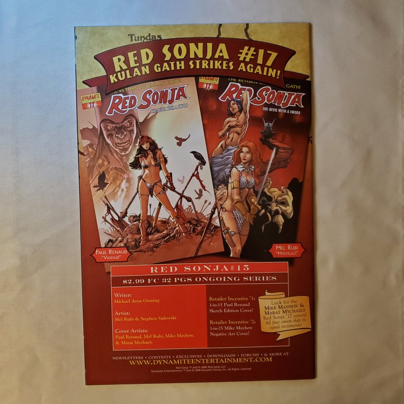 Red Sonja 16 Very Fine/Near Mint