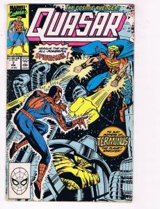 Quasar #7 FN/VF Marvel Comics Comic Book Spider-Man Terminus 1990 DE6