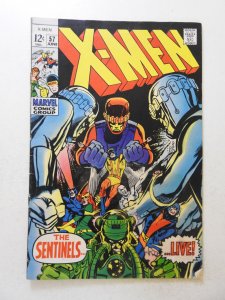 The X-Men #57 (1969) VG Condition stains fc